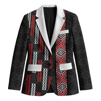 Roimata Toroa Maori Taniko Inspired New Zealand Blazer LT14 Unisex Black - Polynesian Pride