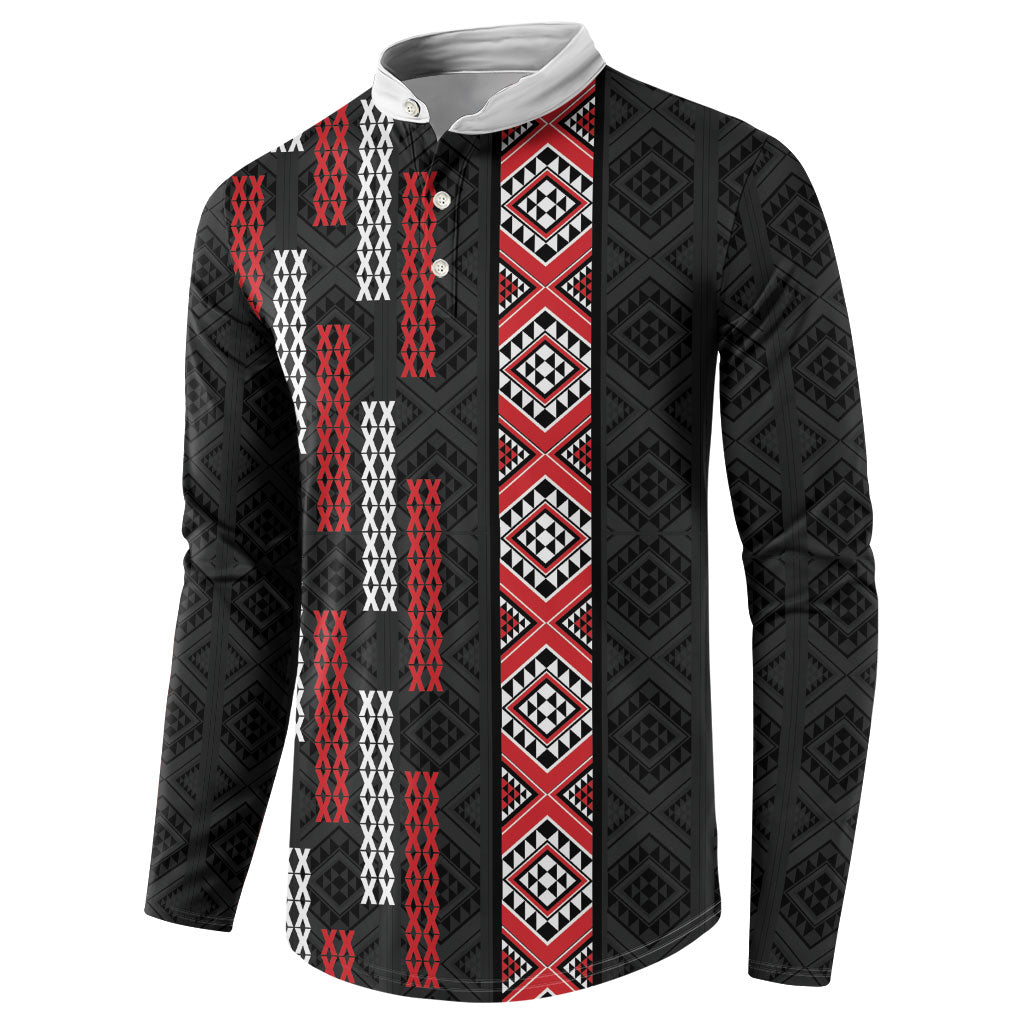 Roimata Toroa Maori Taniko Inspired New Zealand Button Sweatshirt LT14 - Polynesian Pride