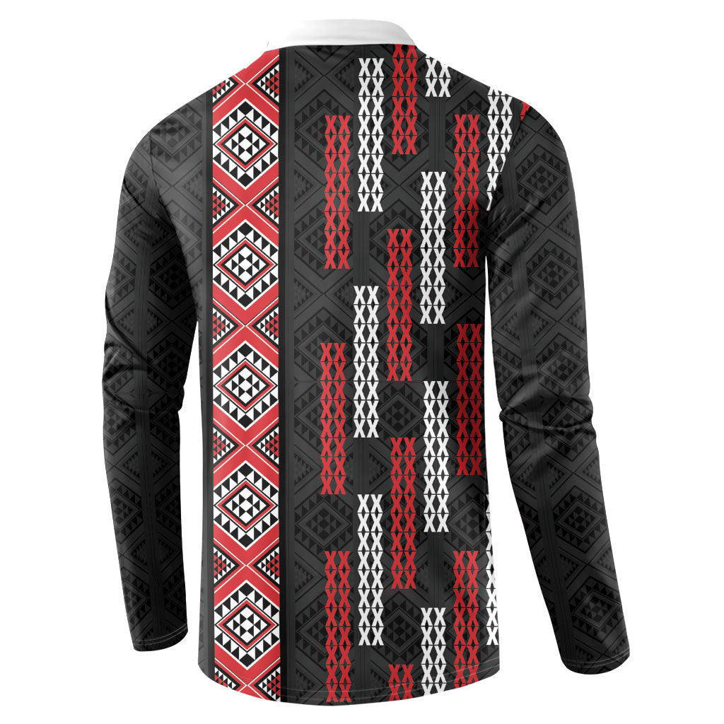 Roimata Toroa Maori Taniko Inspired New Zealand Button Sweatshirt LT14 - Polynesian Pride