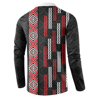Roimata Toroa Maori Taniko Inspired New Zealand Button Sweatshirt LT14 - Polynesian Pride