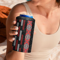 Roimata Toroa Maori Taniko Inspired New Zealand 4 in 1 Can Cooler Tumbler LT14 - Polynesian Pride