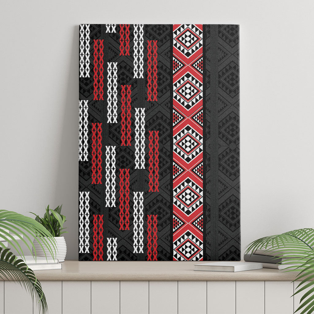 Roimata Toroa Maori Taniko Inspired New Zealand Canvas Wall Art LT14 - Polynesian Pride