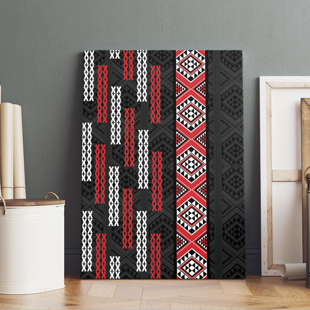 Roimata Toroa Maori Taniko Inspired New Zealand Canvas Wall Art LT14 - Polynesian Pride
