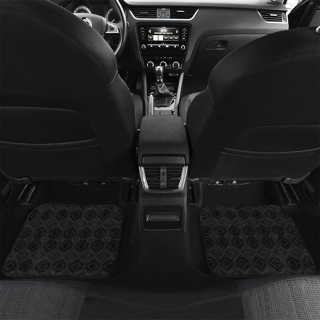 Roimata Toroa Maori Taniko Inspired New Zealand Car Mats LT14 Set 2pcs - Back Black - Polynesian Pride