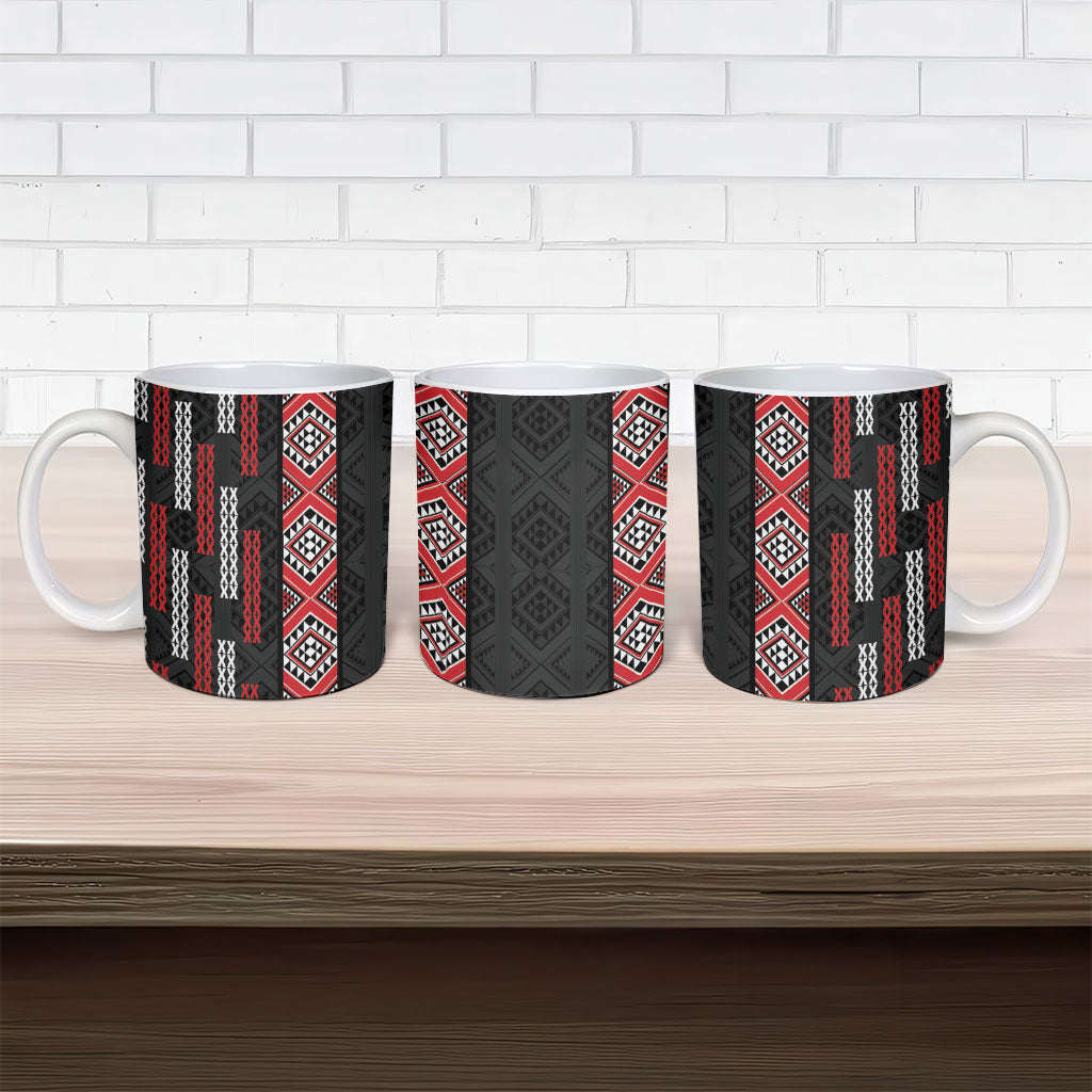 Roimata Toroa Maori Taniko Inspired New Zealand Ceramic Mug LT14 - Polynesian Pride