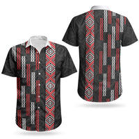 Roimata Toroa Maori Taniko Inspired New Zealand Couples Matching Short Sleeve Bodycon Dress and Hawaiian Shirt LT14 - Polynesian Pride