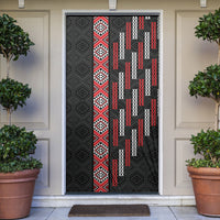 Roimata Toroa Maori Taniko Inspired New Zealand Door Cover LT14 Black - Polynesian Pride