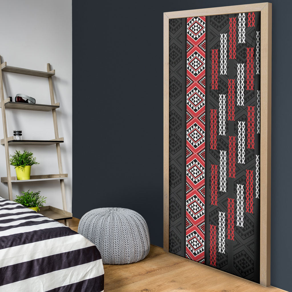 Roimata Toroa Maori Taniko Inspired New Zealand Door Cover LT14 - Polynesian Pride