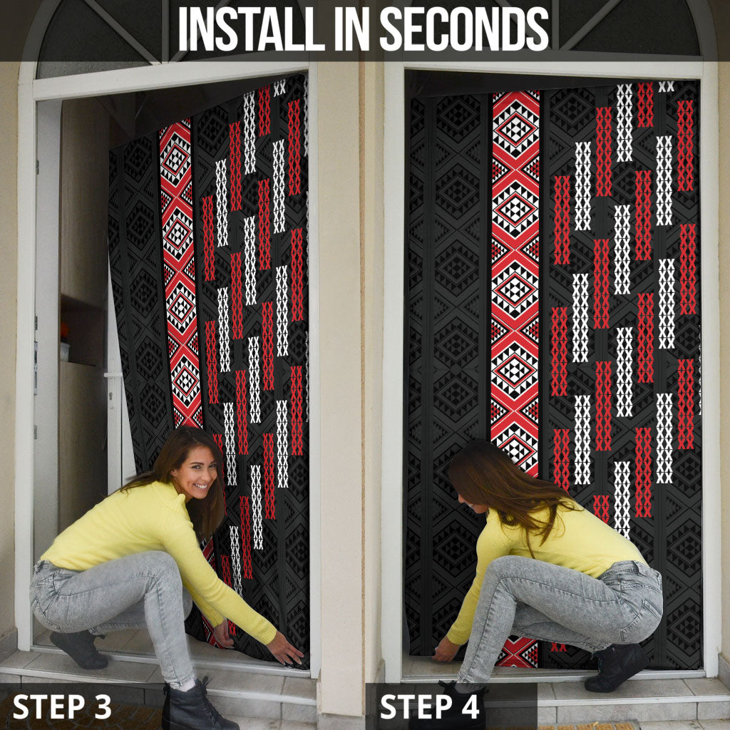 Roimata Toroa Maori Taniko Inspired New Zealand Door Cover LT14 - Polynesian Pride