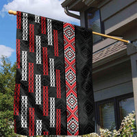 Roimata Toroa Maori Taniko Inspired New Zealand Garden Flag LT14 - Polynesian Pride
