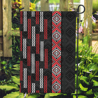Roimata Toroa Maori Taniko Inspired New Zealand Garden Flag LT14 Garden Flag Black - Polynesian Pride