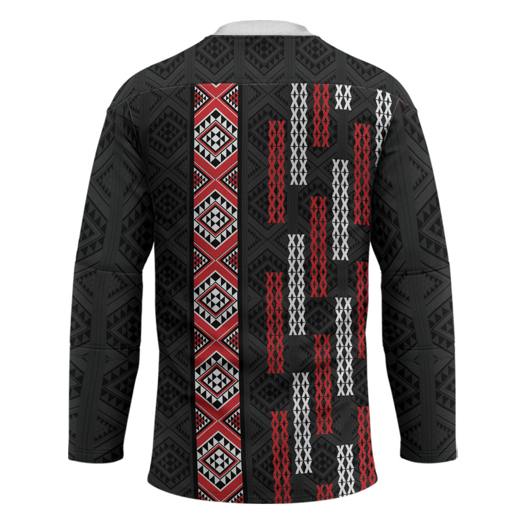 Roimata Toroa Maori Taniko Inspired New Zealand Hockey Jersey LT14 - Polynesian Pride