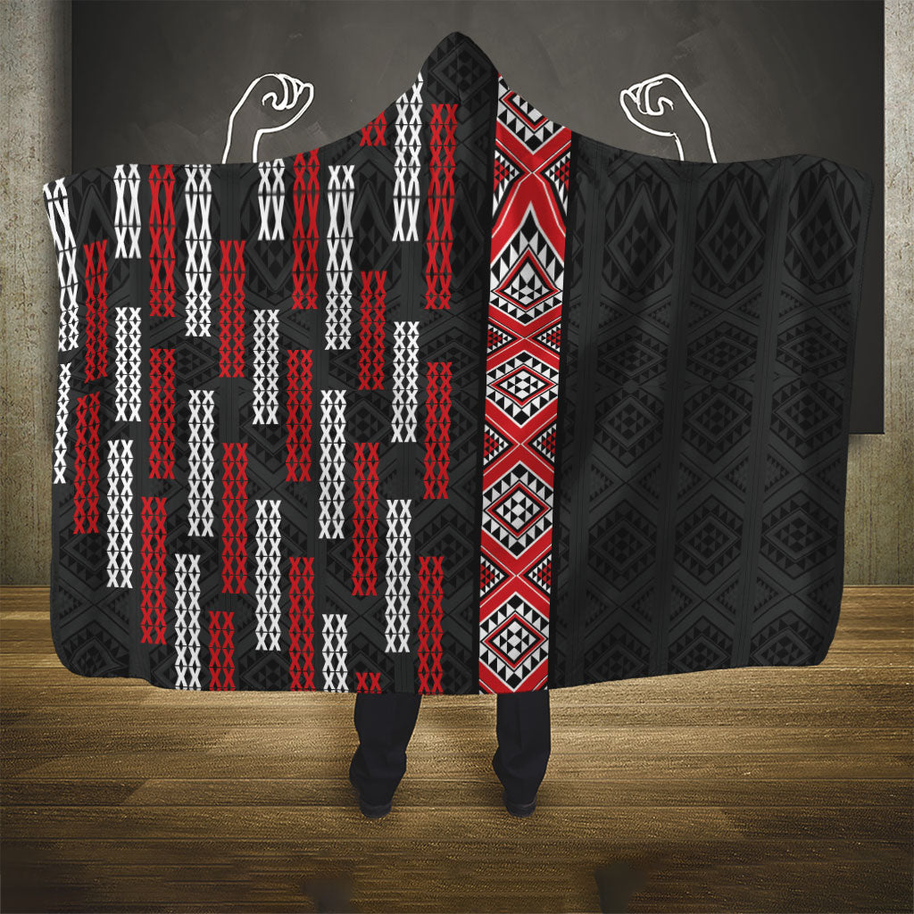 Roimata Toroa Maori Taniko Inspired New Zealand Hooded Blanket LT14 - Polynesian Pride