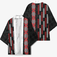 Roimata Toroa Maori Taniko Inspired New Zealand Kimono LT14 - Polynesian Pride