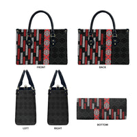 Roimata Toroa Maori Taniko Inspired New Zealand Leather Bag LT14 - Polynesian Pride