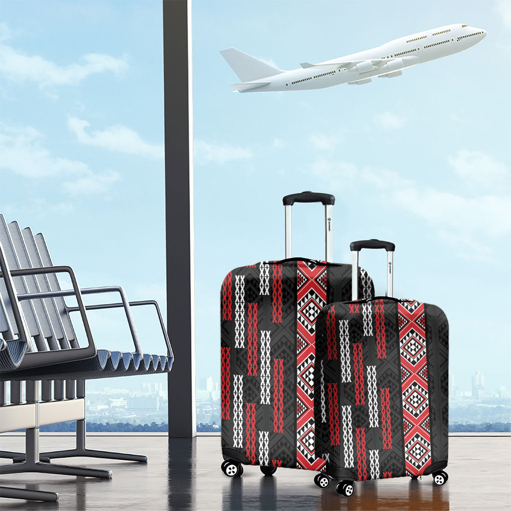Roimata Toroa Maori Taniko Inspired New Zealand Luggage Cover LT14 - Polynesian Pride