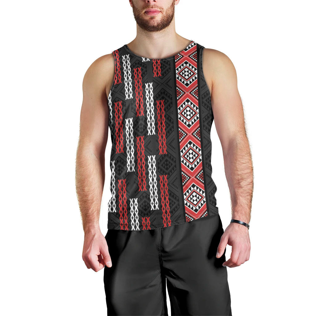 Roimata Toroa Maori Taniko Inspired New Zealand Men Tank Top LT14 - Polynesian Pride