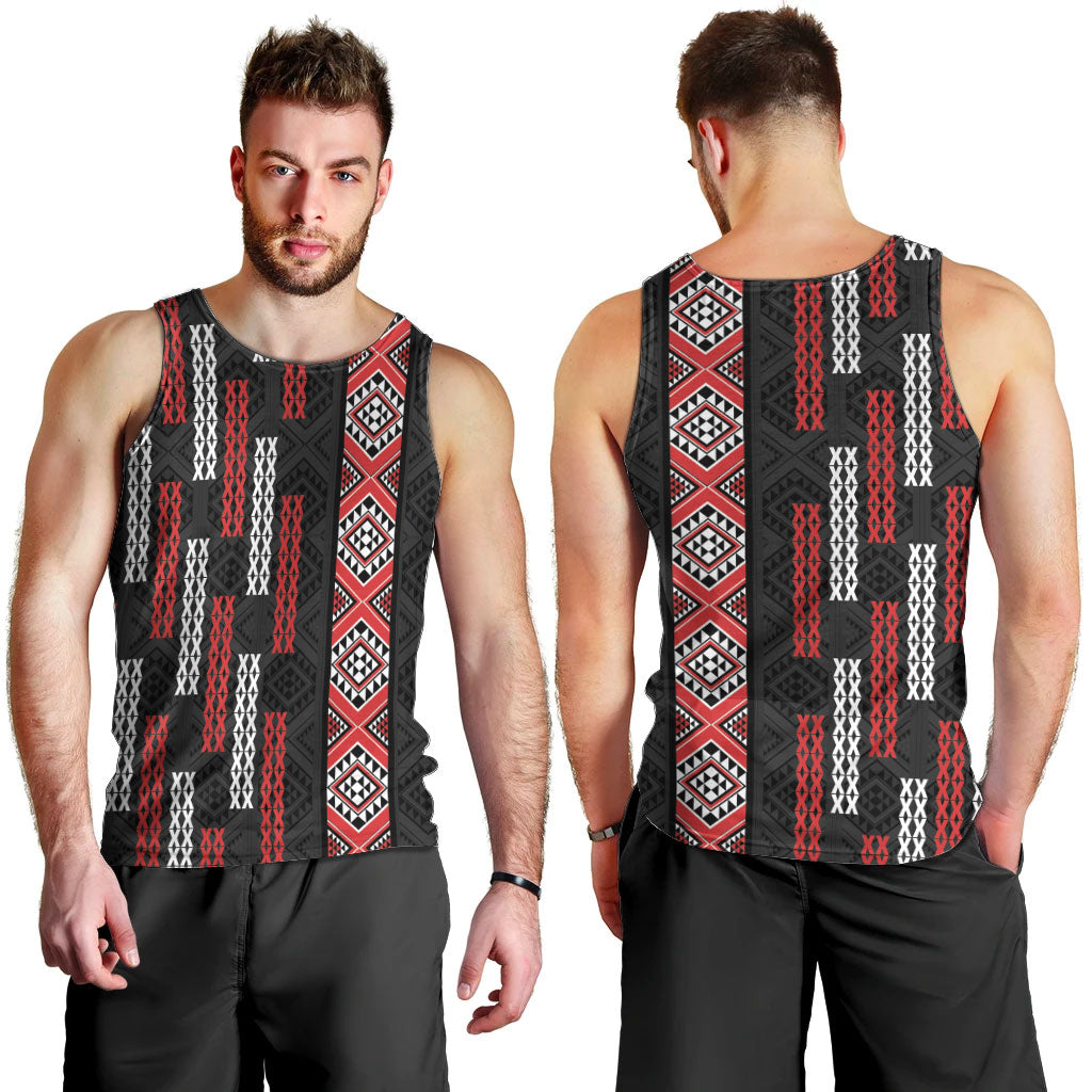 Roimata Toroa Maori Taniko Inspired New Zealand Men Tank Top LT14 - Polynesian Pride