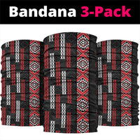 Roimata Toroa Maori Taniko Inspired New Zealand Neck Gaiter LT14 package One Size: 25*50cm Black - Polynesian Pride