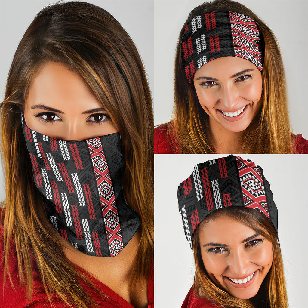 Roimata Toroa Maori Taniko Inspired New Zealand Neck Gaiter LT14 - Polynesian Pride
