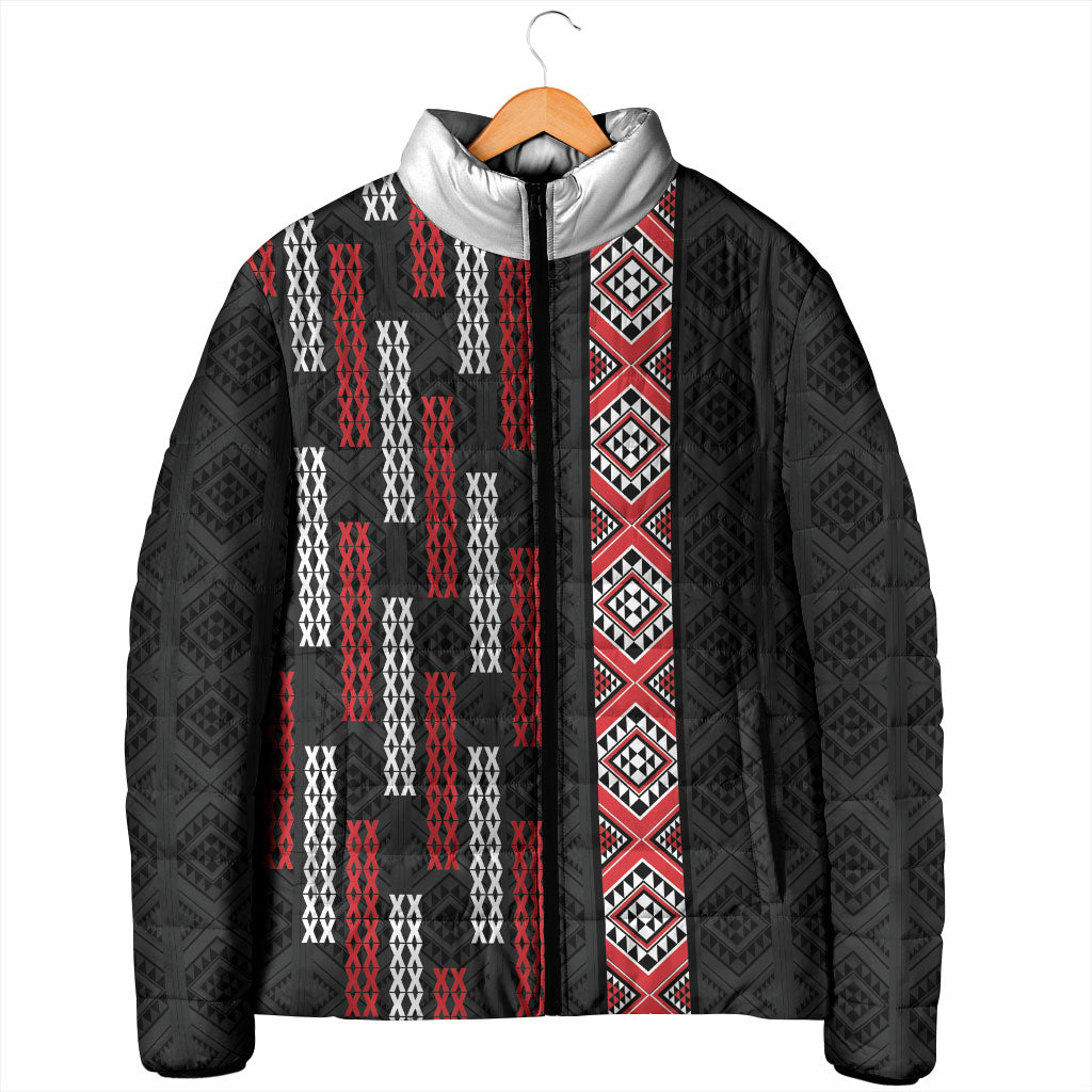 Roimata Toroa Maori Taniko Inspired New Zealand Padded Jacket LT14 - Polynesian Pride