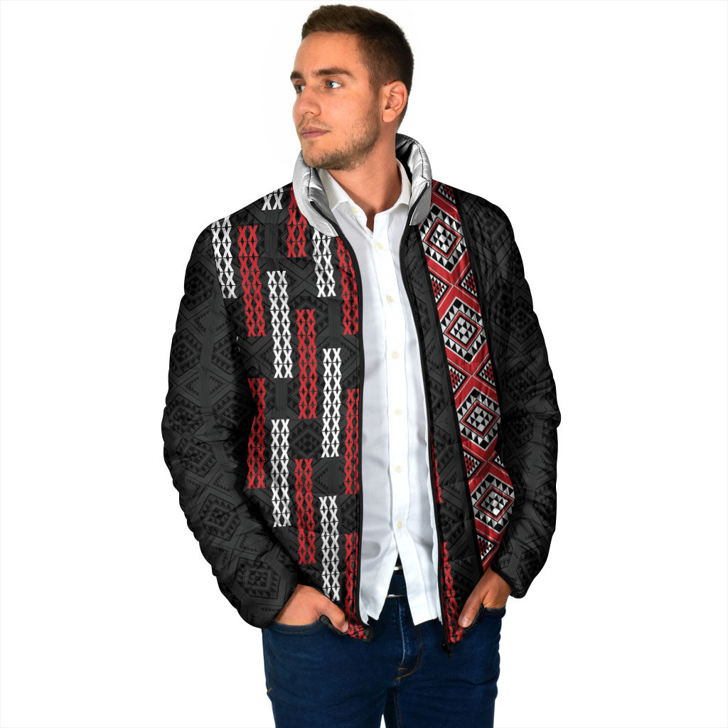 Roimata Toroa Maori Taniko Inspired New Zealand Padded Jacket LT14 - Polynesian Pride