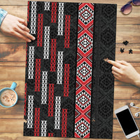 Roimata Toroa Maori Taniko Inspired New Zealand Puzzle LT14 Black - Polynesian Pride