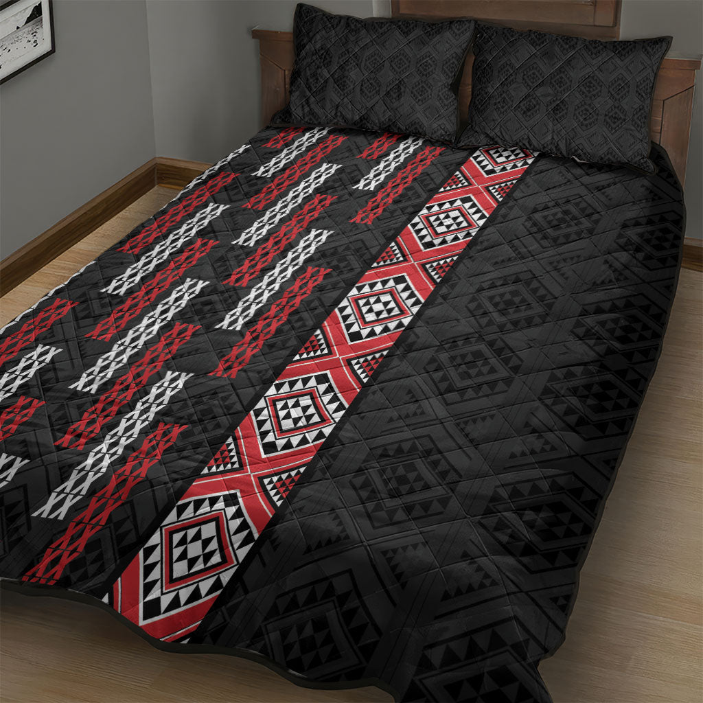 Roimata Toroa Maori Taniko Inspired New Zealand Quilt Bed Set LT14 - Polynesian Pride