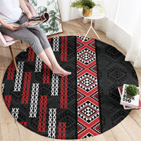 Roimata Toroa Maori Taniko Inspired New Zealand Round Carpet LT14 - Polynesian Pride