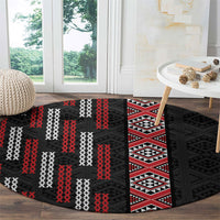 Roimata Toroa Maori Taniko Inspired New Zealand Round Carpet LT14 - Polynesian Pride