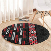 Roimata Toroa Maori Taniko Inspired New Zealand Round Carpet LT14 - Polynesian Pride