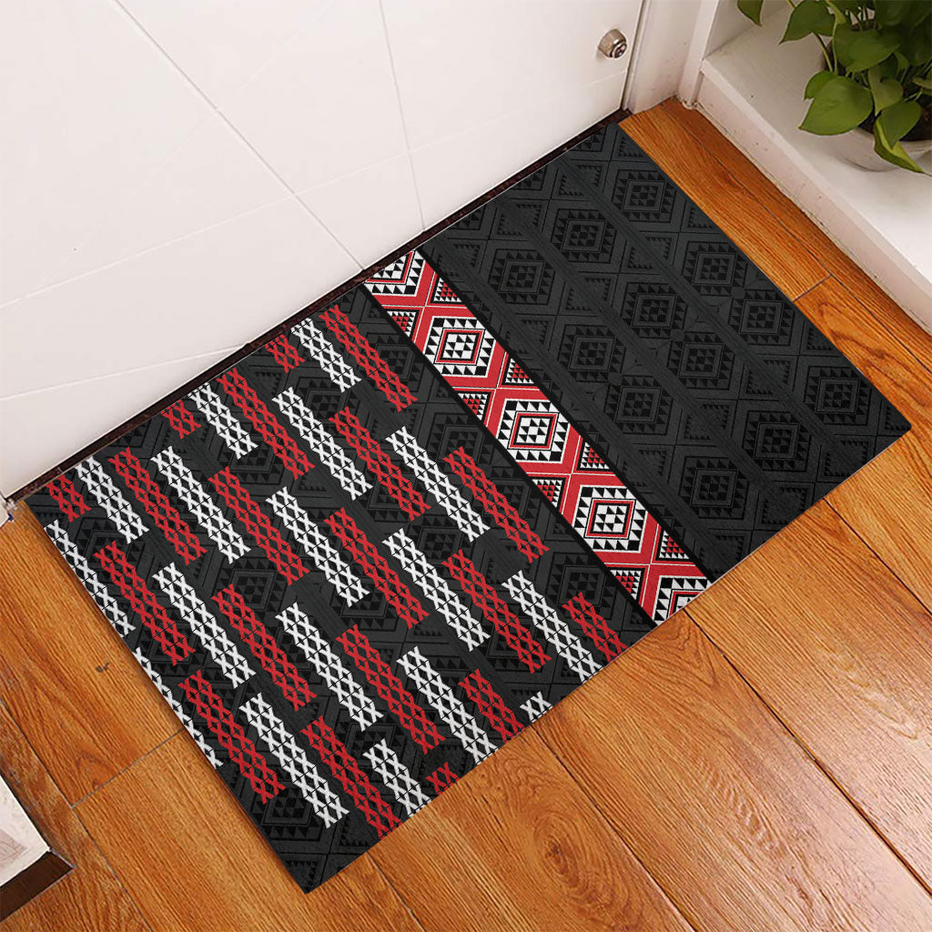Roimata Toroa Maori Taniko Inspired New Zealand Rubber Doormat LT14 - Polynesian Pride