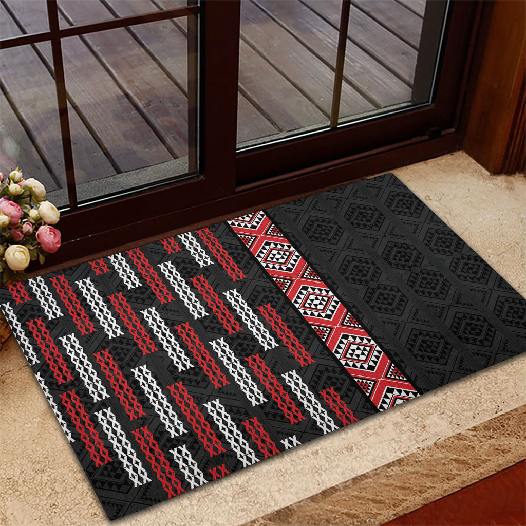 Roimata Toroa Maori Taniko Inspired New Zealand Rubber Doormat LT14 - Polynesian Pride