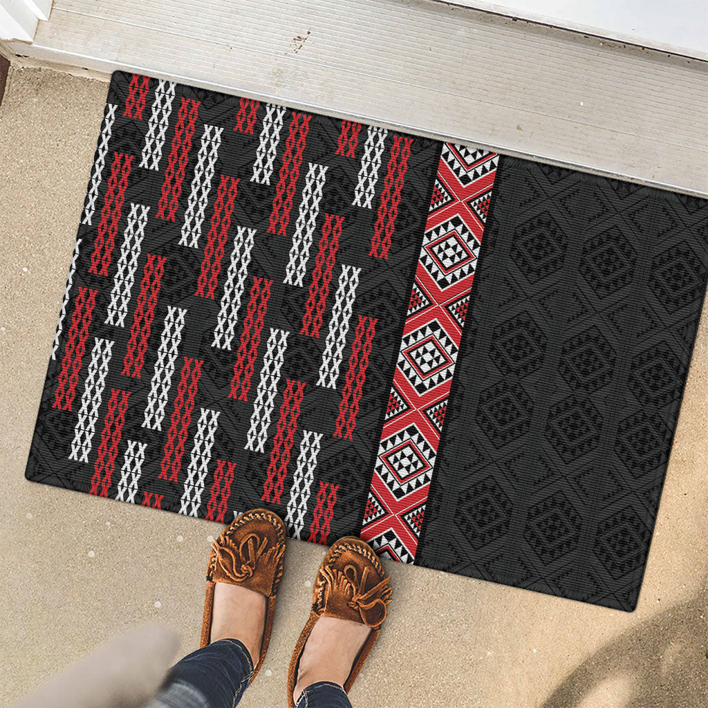Roimata Toroa Maori Taniko Inspired New Zealand Rubber Doormat LT14 - Polynesian Pride