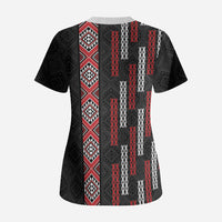 Roimata Toroa Maori Taniko Inspired New Zealand Scrub Top LT14 - Polynesian Pride