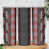 Roimata Toroa Maori Taniko Inspired New Zealand Skinny Tumbler LT14 - Polynesian Pride