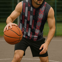 Roimata Toroa Maori Taniko Inspired New Zealand Sleeveless Hoodie LT14 - Polynesian Pride