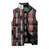 Roimata Toroa Maori Taniko Inspired New Zealand Sleeveless Puffer Jacket LT14 - Polynesian Pride