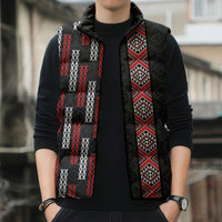 Roimata Toroa Maori Taniko Inspired New Zealand Sleeveless Puffer Jacket LT14 - Polynesian Pride