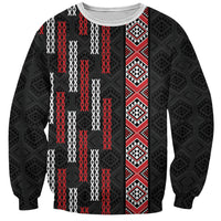 Roimata Toroa Maori Taniko Inspired New Zealand Sweatshirt LT14 Unisex Black - Polynesian Pride