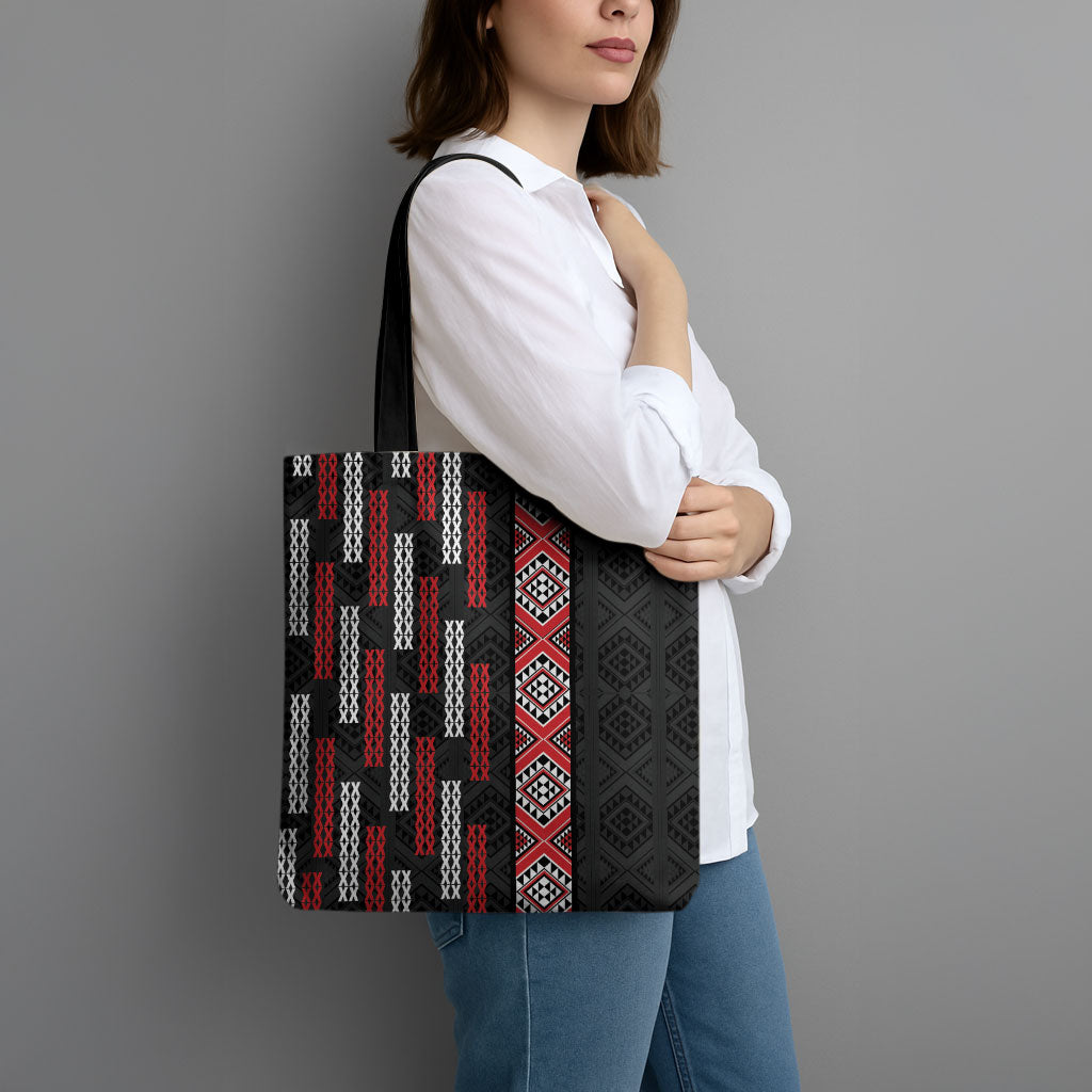 Roimata Toroa Maori Taniko Inspired New Zealand Tote Bag LT14 - Polynesian Pride