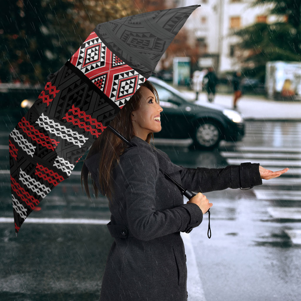 Roimata Toroa Maori Taniko Inspired New Zealand Umbrella LT14 - Polynesian Pride
