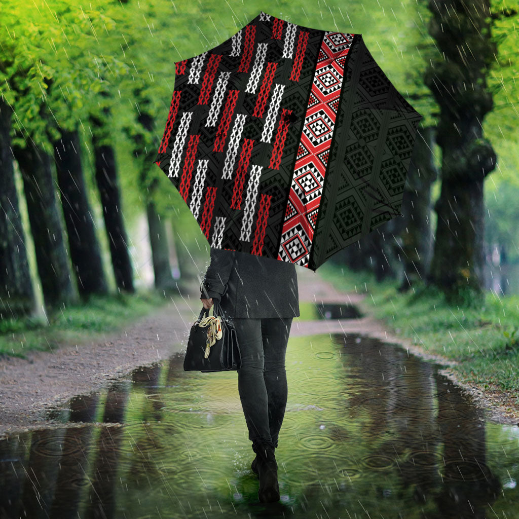 Roimata Toroa Maori Taniko Inspired New Zealand Umbrella LT14 - Polynesian Pride