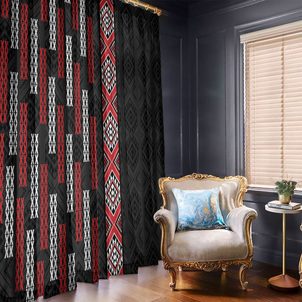 Roimata Toroa Maori Taniko Inspired New Zealand Window Curtain LT14 - Polynesian Pride