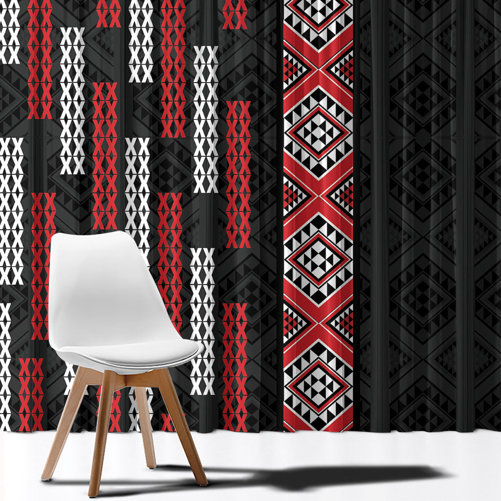 Roimata Toroa Maori Taniko Inspired New Zealand Window Curtain LT14 - Polynesian Pride