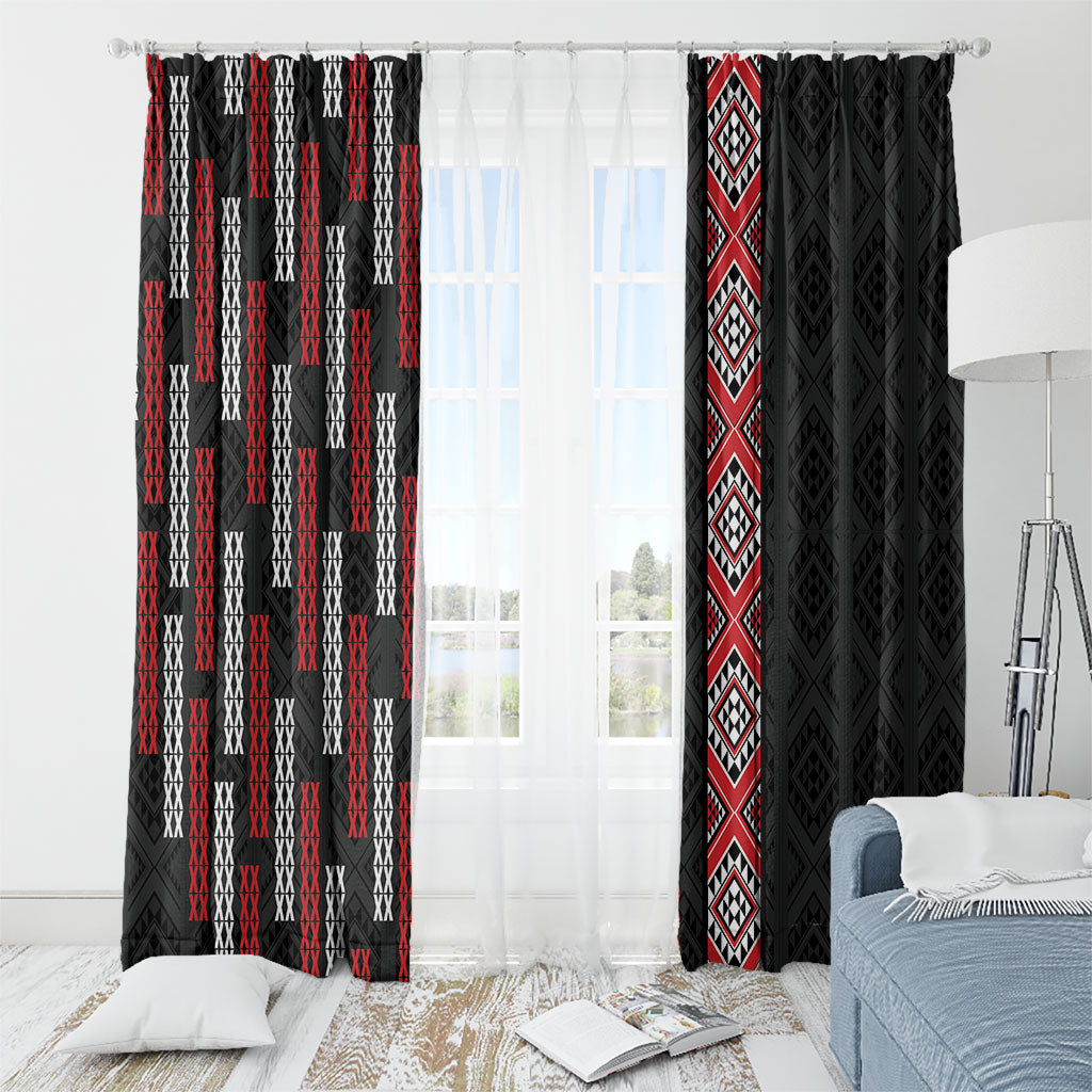 Roimata Toroa Maori Taniko Inspired New Zealand Window Curtain LT14 - Polynesian Pride