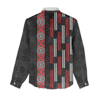 Roimata Toroa Maori Taniko Inspired New Zealand Women Casual Shirt LT14 - Polynesian Pride