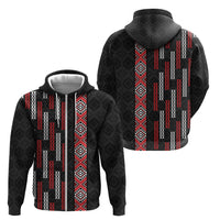 Roimata Toroa Maori Taniko Inspired New Zealand Zip Hoodie LT14 - Polynesian Pride