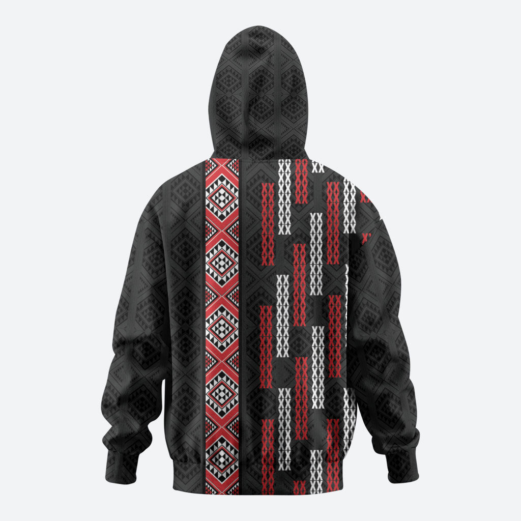 Roimata Toroa Maori Taniko Inspired New Zealand Zip Hoodie LT14 - Polynesian Pride