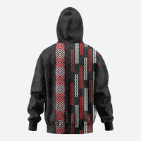 Roimata Toroa Maori Taniko Inspired New Zealand Zip Hoodie LT14 - Polynesian Pride